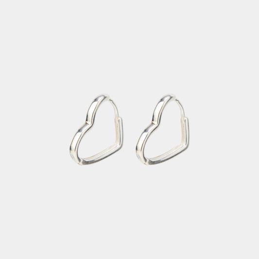 Heart Hoops Silver